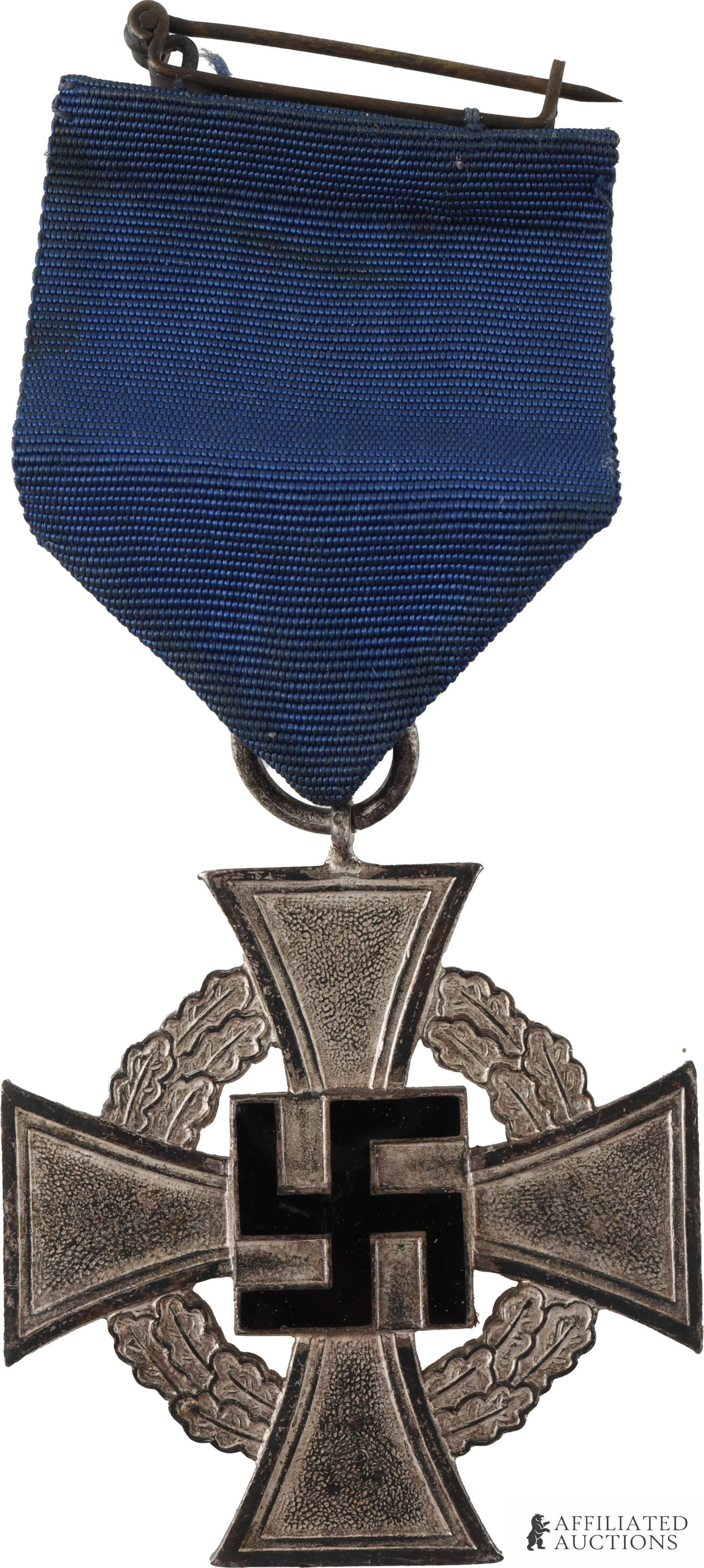 25 Year Faithful Service Medal WWII German: 25 Year Faithful Service Medal with ribbon and pin. Medal dimensions 41x41mm.