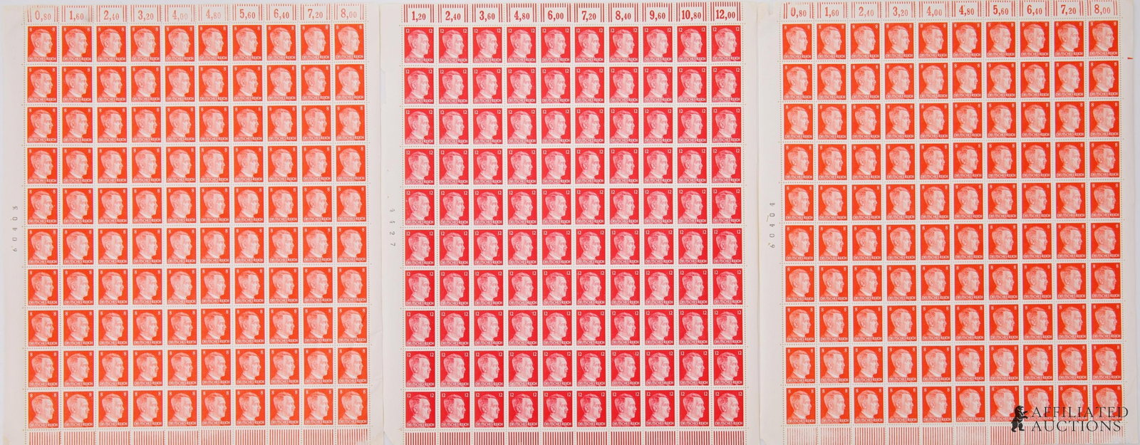 Hitler Head Stamps WWII German Third Reich Lot 3