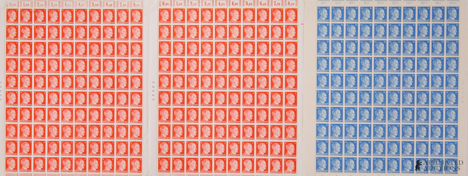 Hitler Head Stamps WWII German Third Reich Lot 3