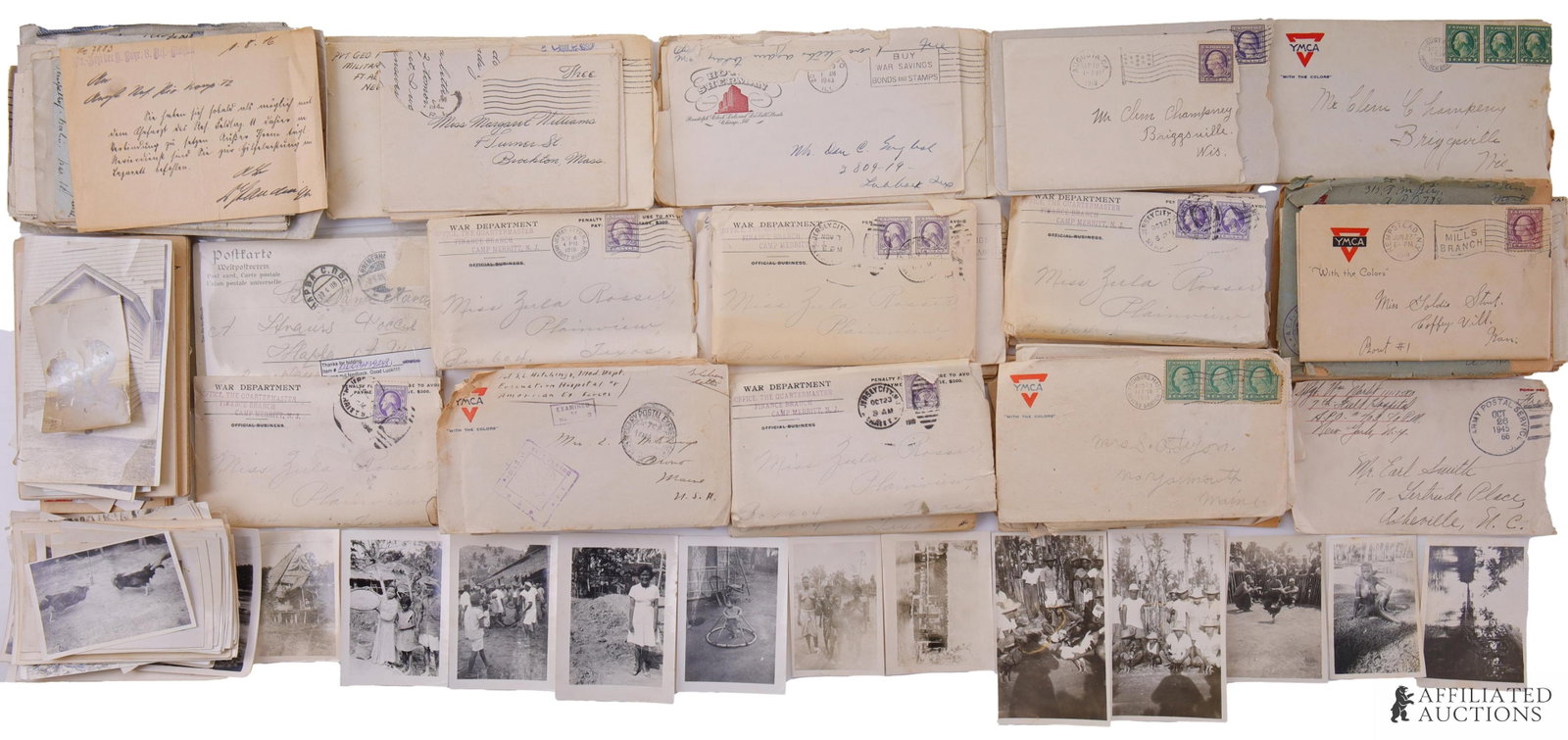 WWI WWII Large Lot 2 Pounds Photos Unopened Mail (1 of 7)
