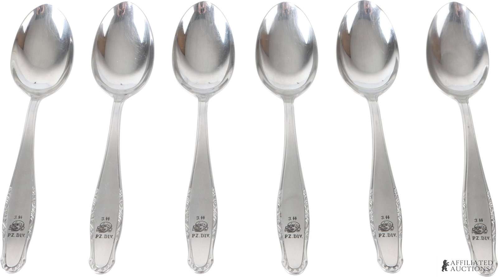 SS Panzer Division totenkopf Spoons WWII Lot of 6 (1 of 4)