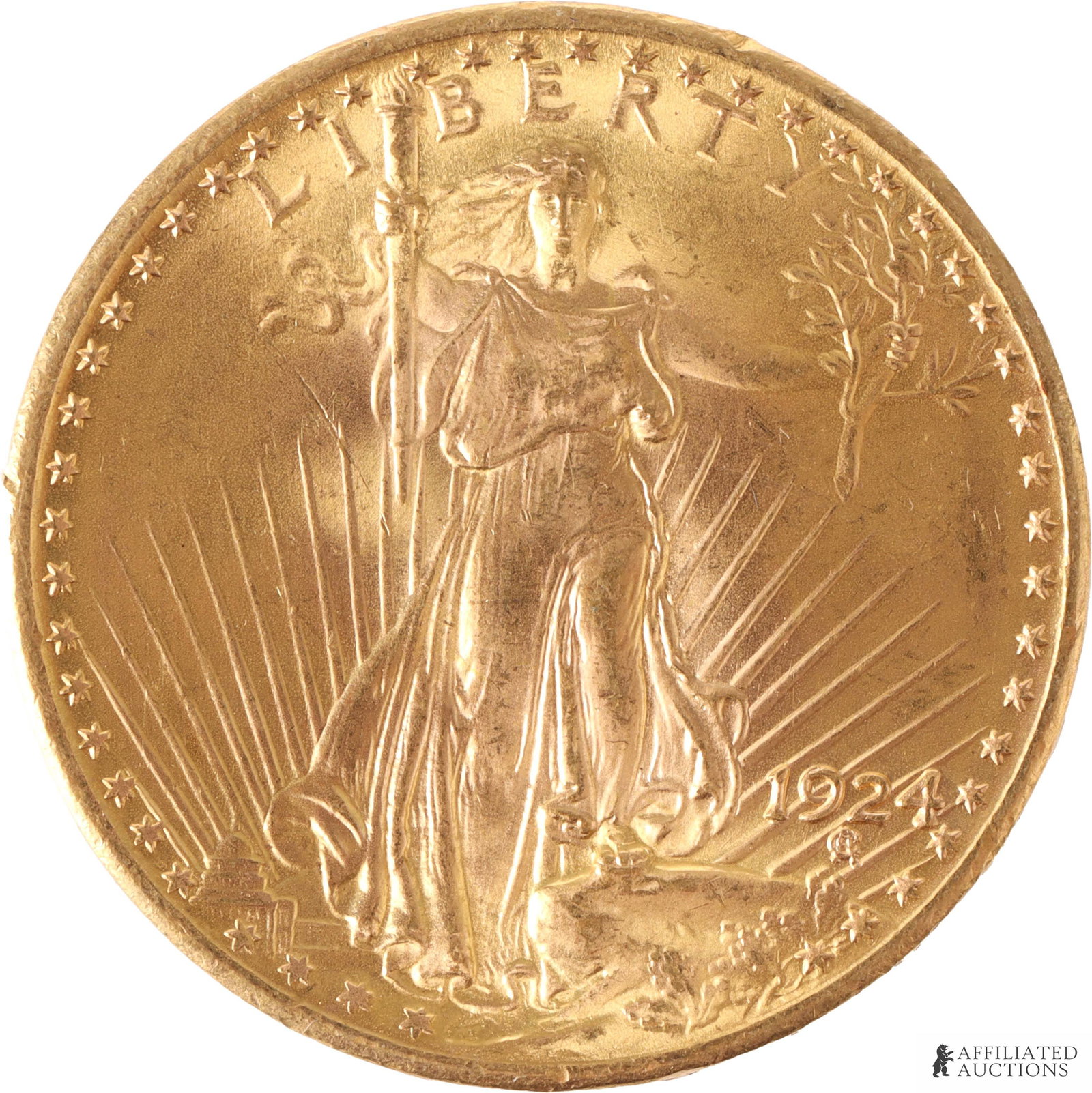 1924 $20 St Gaudens Double Eagle 90% Gold Coin (1 of 2)