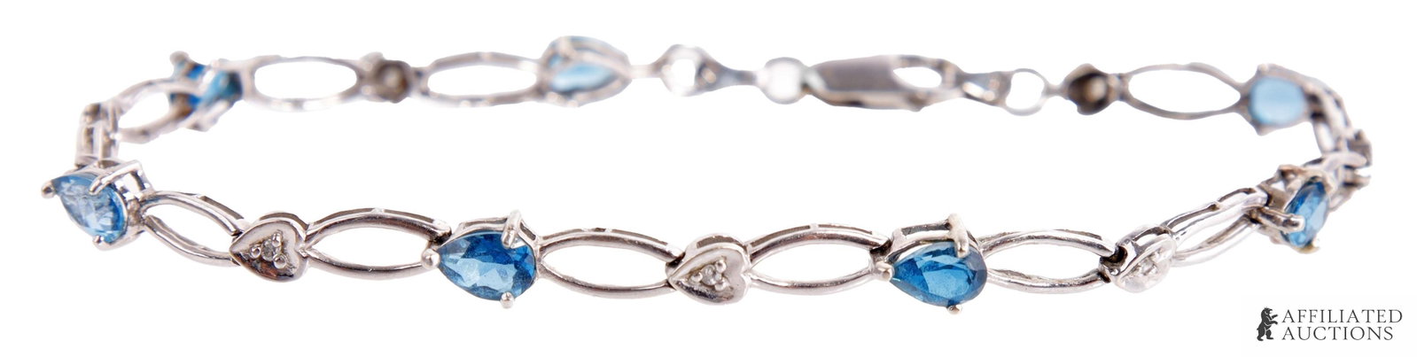 14K Gold Bracelet with London Blue Topaz (1 of 5)