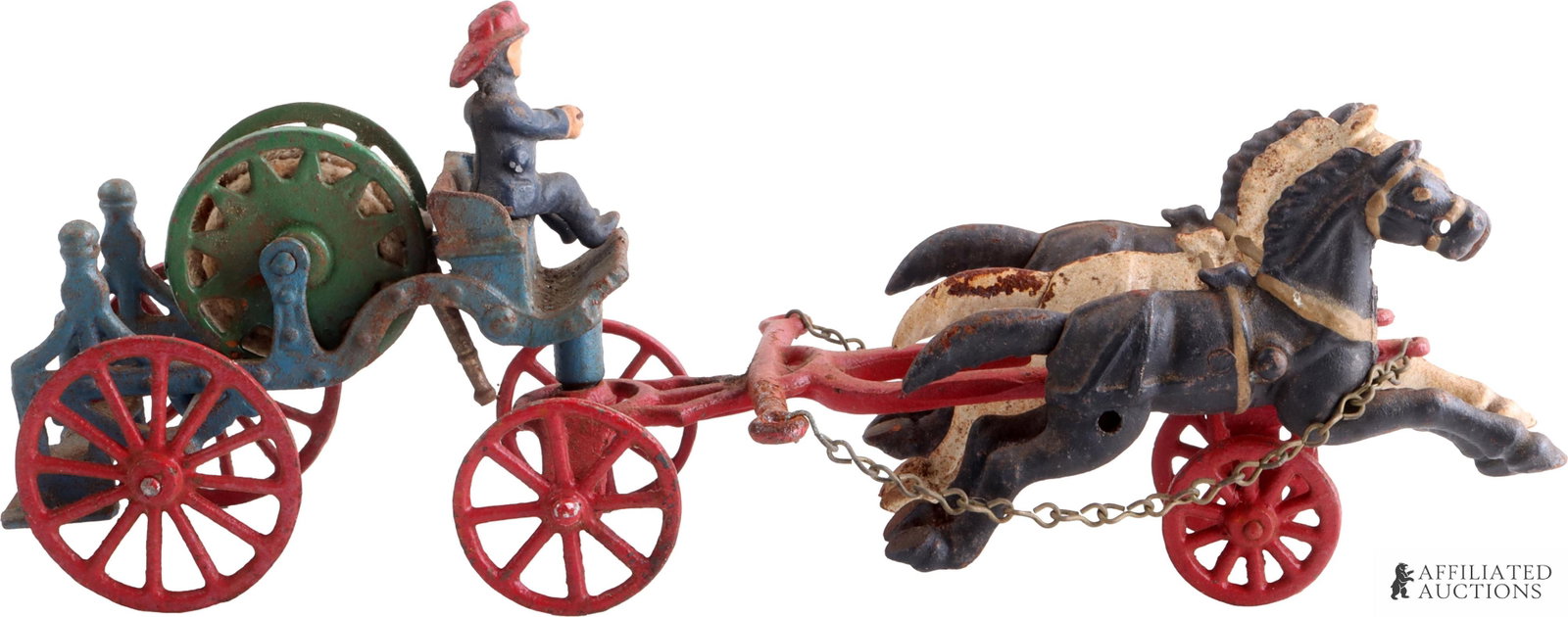 Hubley Cast Iron Hose Wagon (1 of 4)