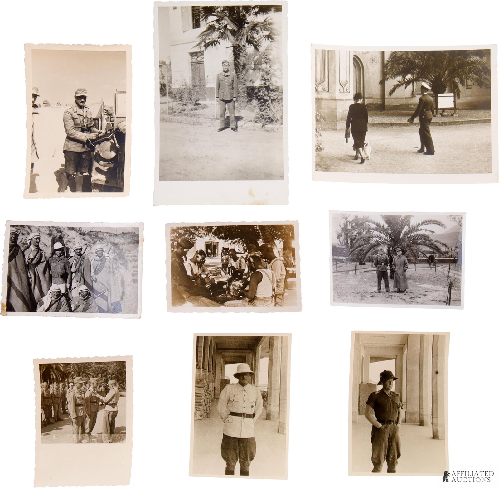 WWII Afrikakorps Soldiers Personal Photo Lot of 9 (1 of 6)