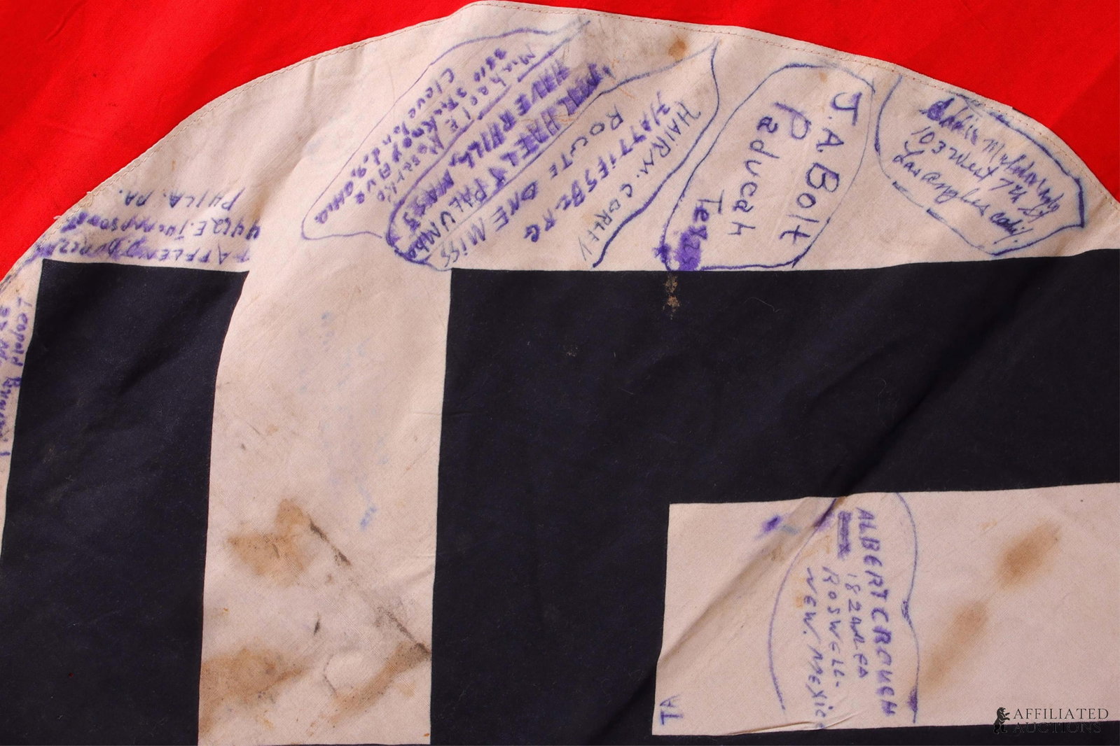 German Vehicle Identification Flag Signed Trophy - 5