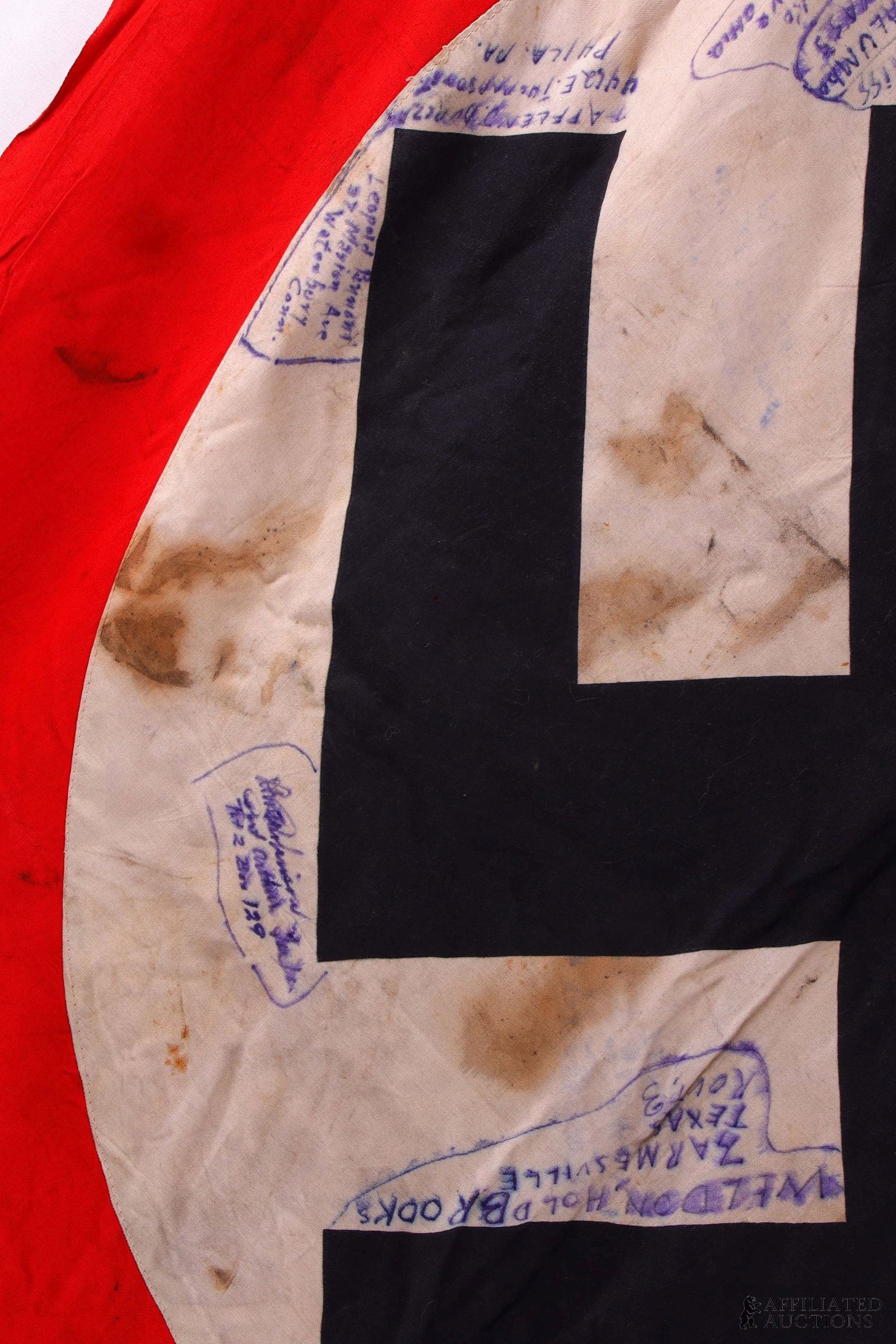 German Vehicle Identification Flag Signed Trophy - 6