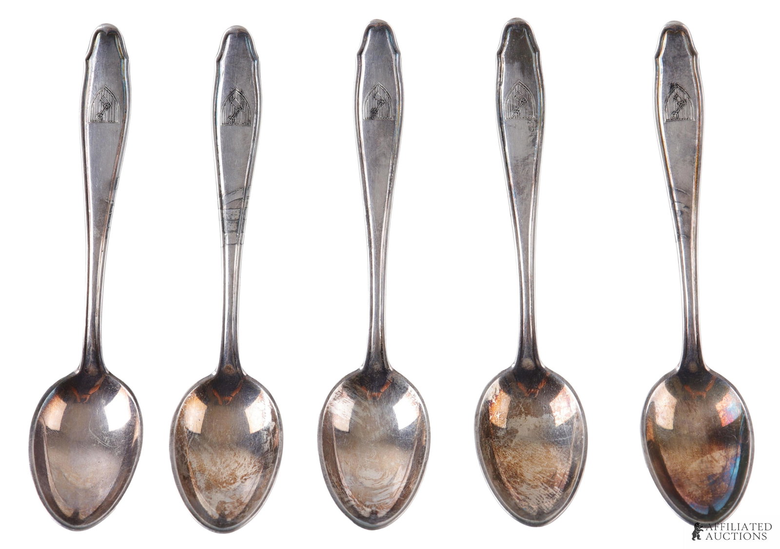 Lot of 5 WWII German Goring Crest Spoons (1 of 4)