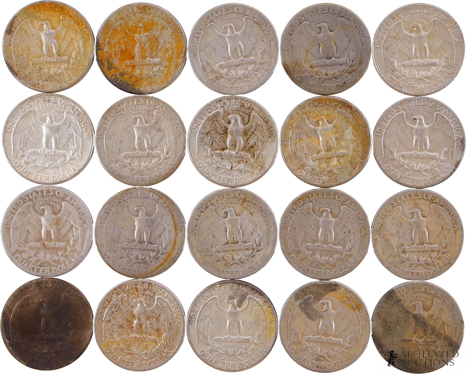 US Constitutional Silver 90% Quarters $5 Face - 2