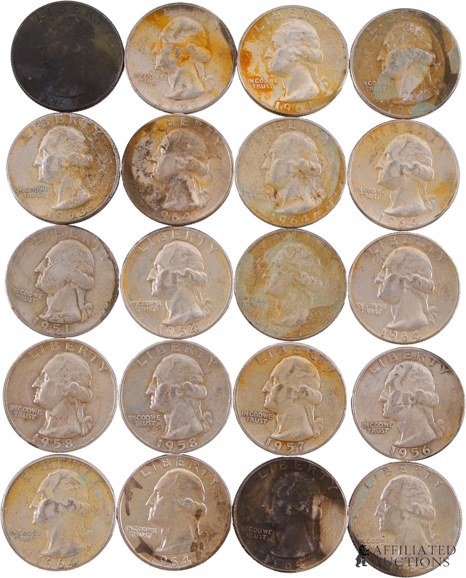 US Constitutional Silver 90% Quarters $5 Face (1 of 2)