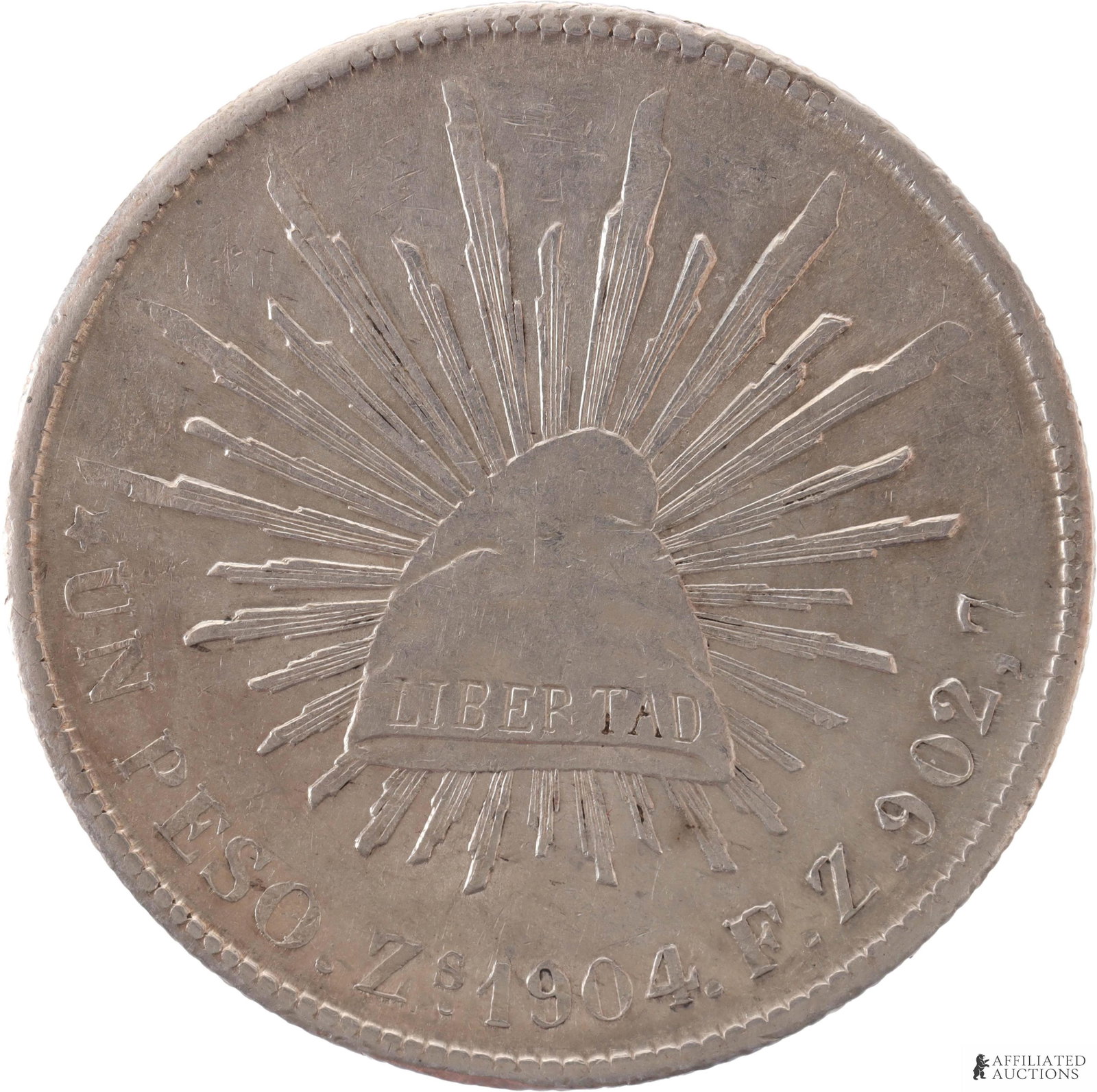 1904 Mexico Mint 1 Peso Silver Coin (1 of 2)