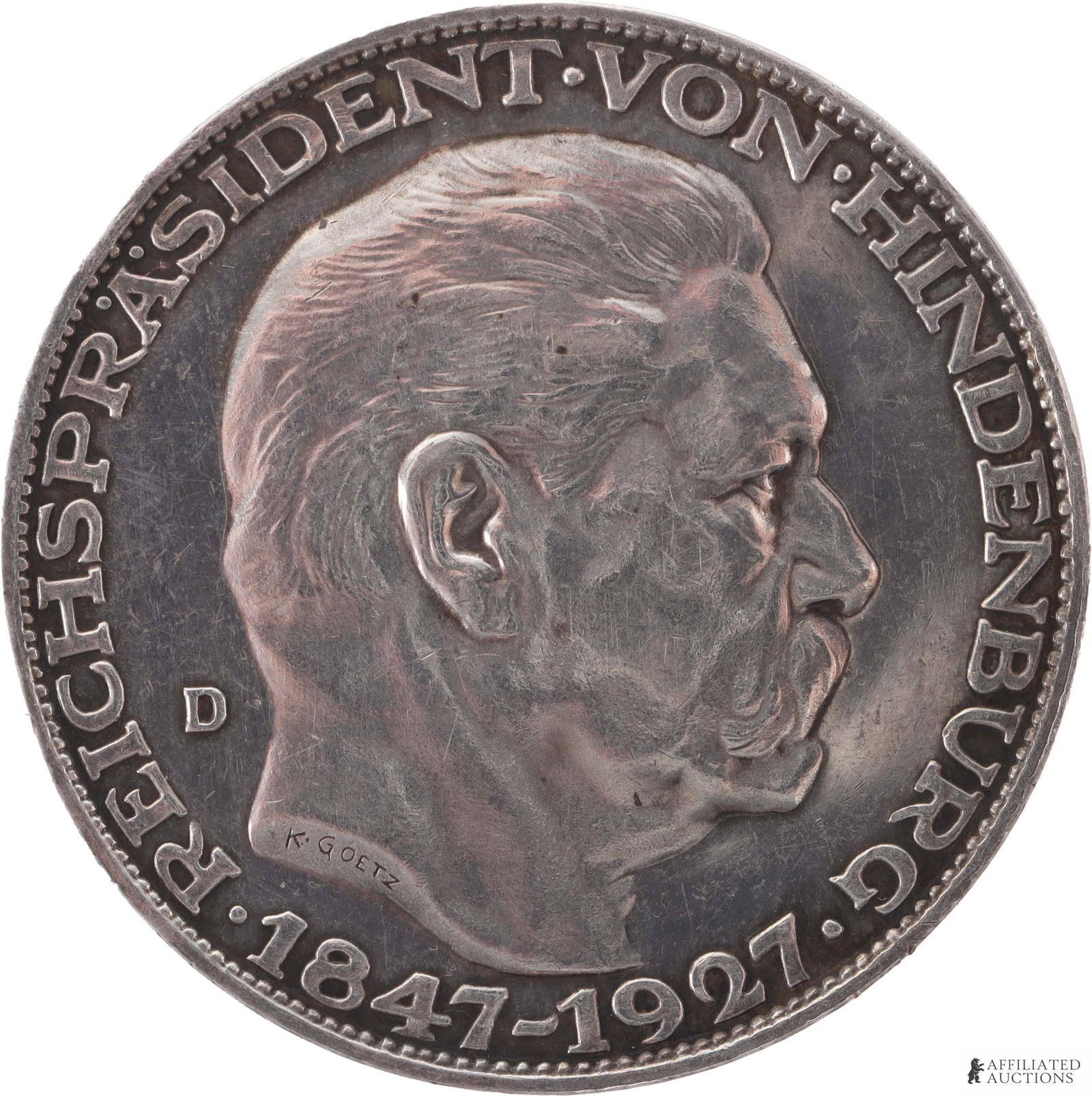 1927 German Silver Medal Mint (1 of 2)