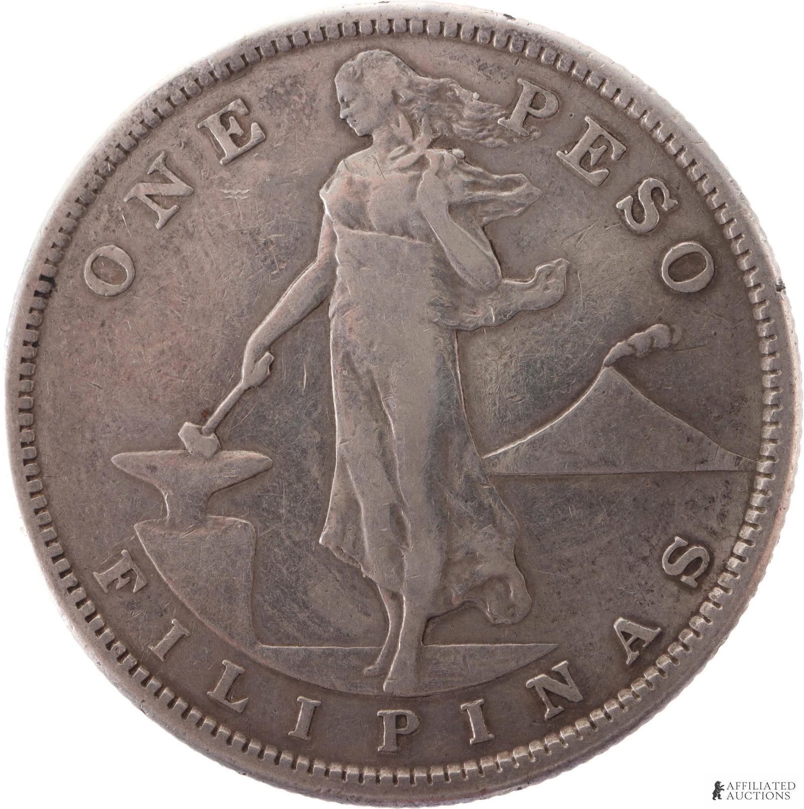 1907 U.S.-Philippine One Peso Silver Coin (1 of 2)
