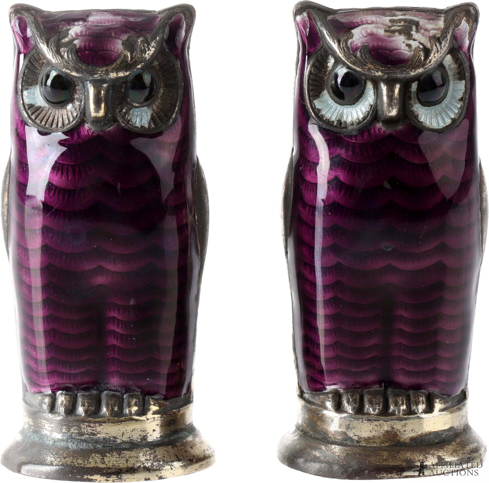 David Anderson Sterling Enamel Owl Salt and Pepper (1 of 7)