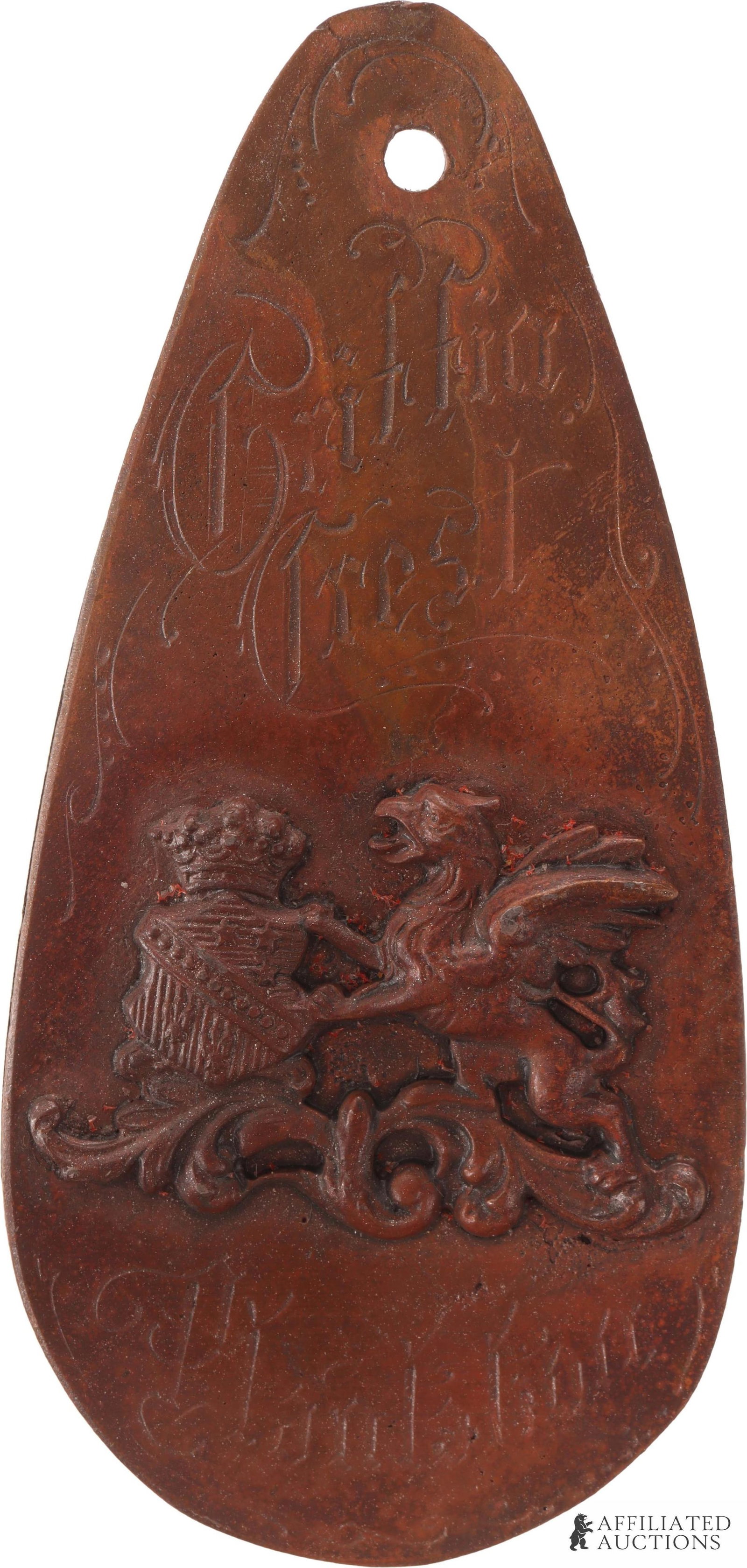 Griffin Crest Plantation Slave Tag (1 of 2)