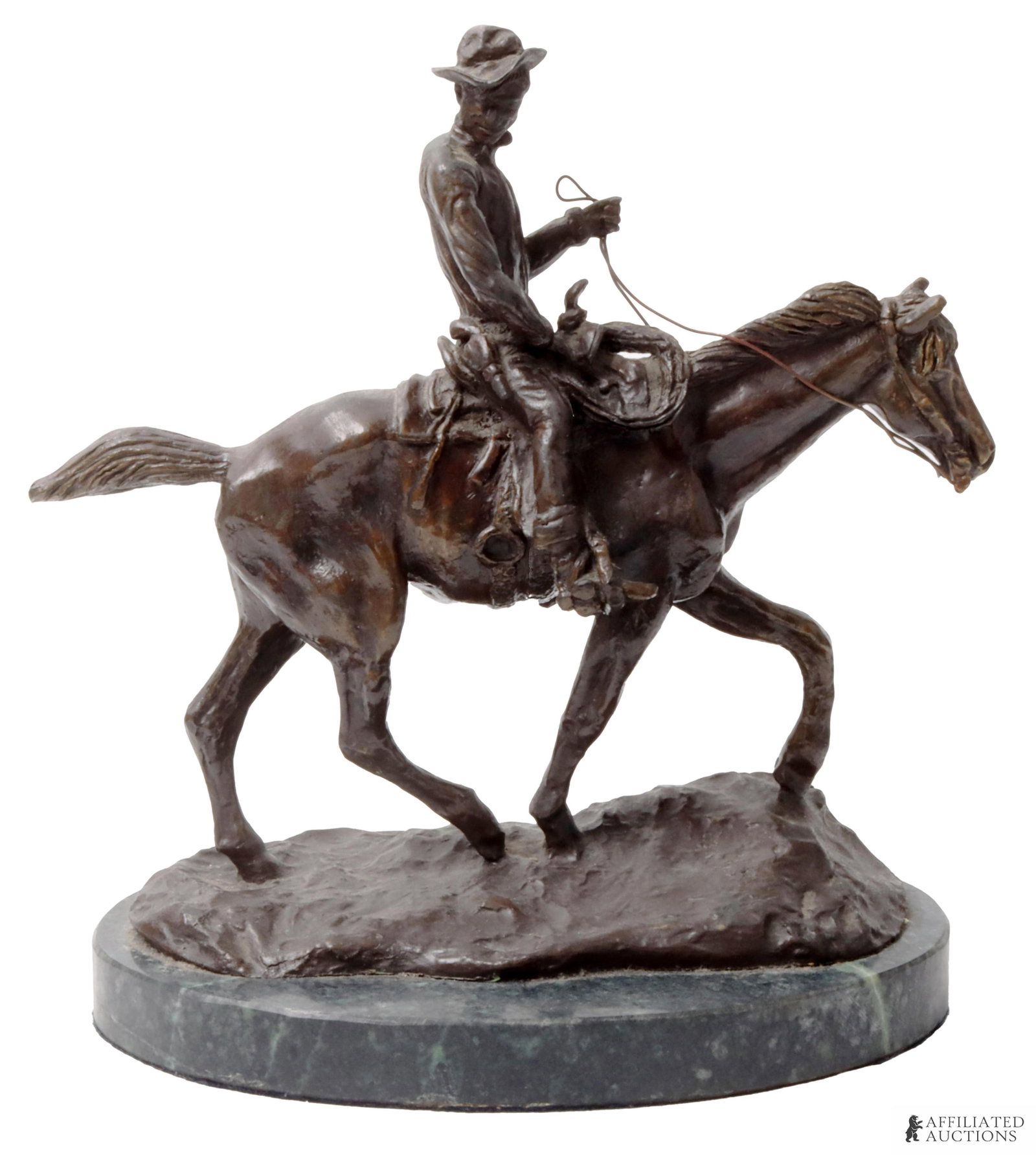 Charles Russell Will Rodgers Bronze Sculpture (1 of 5)