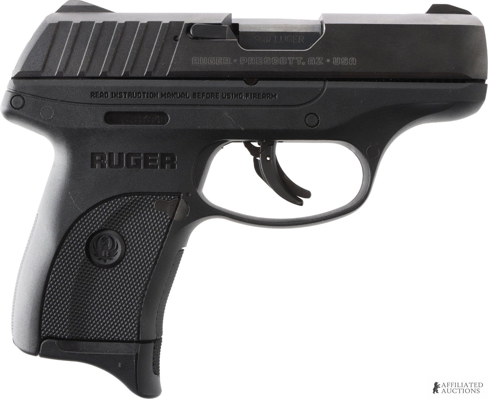 Ruger EC9S 9mm Luger Semi Auto Pistol: Ruger EC9S semi-automatic pistol. Includes one (1) 7-round magazine. FFL required for transfer. Caliber: 9mm Luger Serial Number: 463-87840.