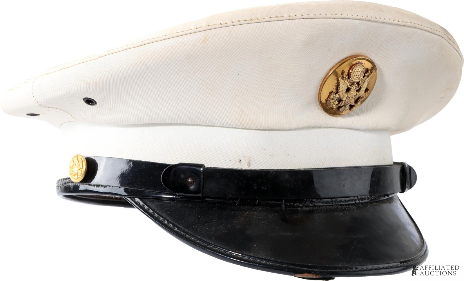 USMC Visor White Dress Cover with Cap Device (1 of 7)