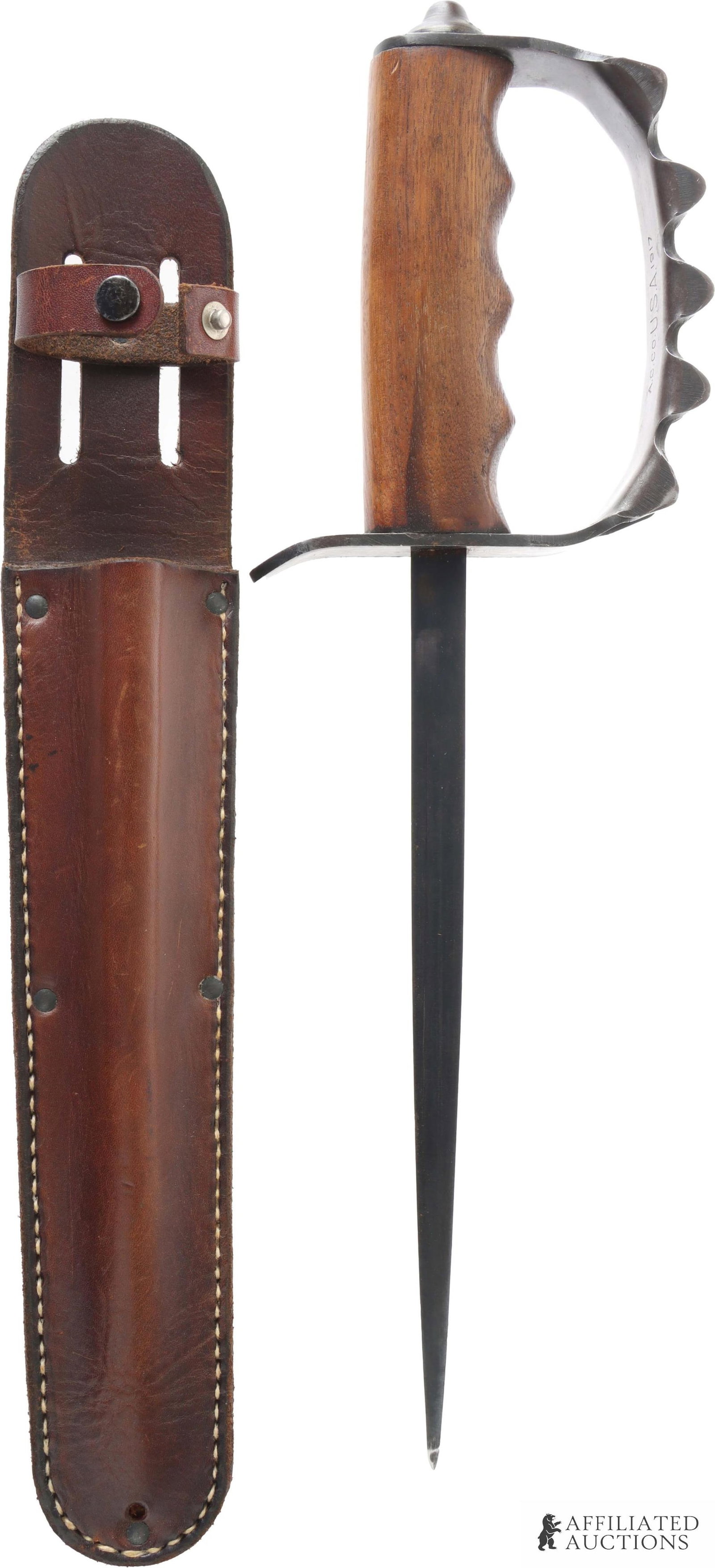 WWI Model 1917 US Trench Combat Knife with Sheath (1 of 3)