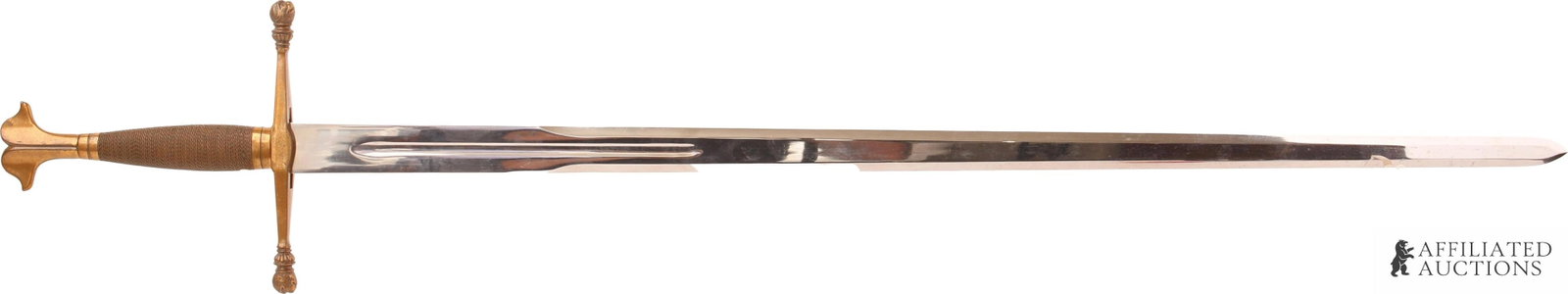 Sword of Charles V Espada Ropera: A modern model of the espada ropera, associated with Holy Roman Emperor Charles V, during his rule as King Charles I of Spain. Likely made in Toledo, Spain. 40 inches total length.