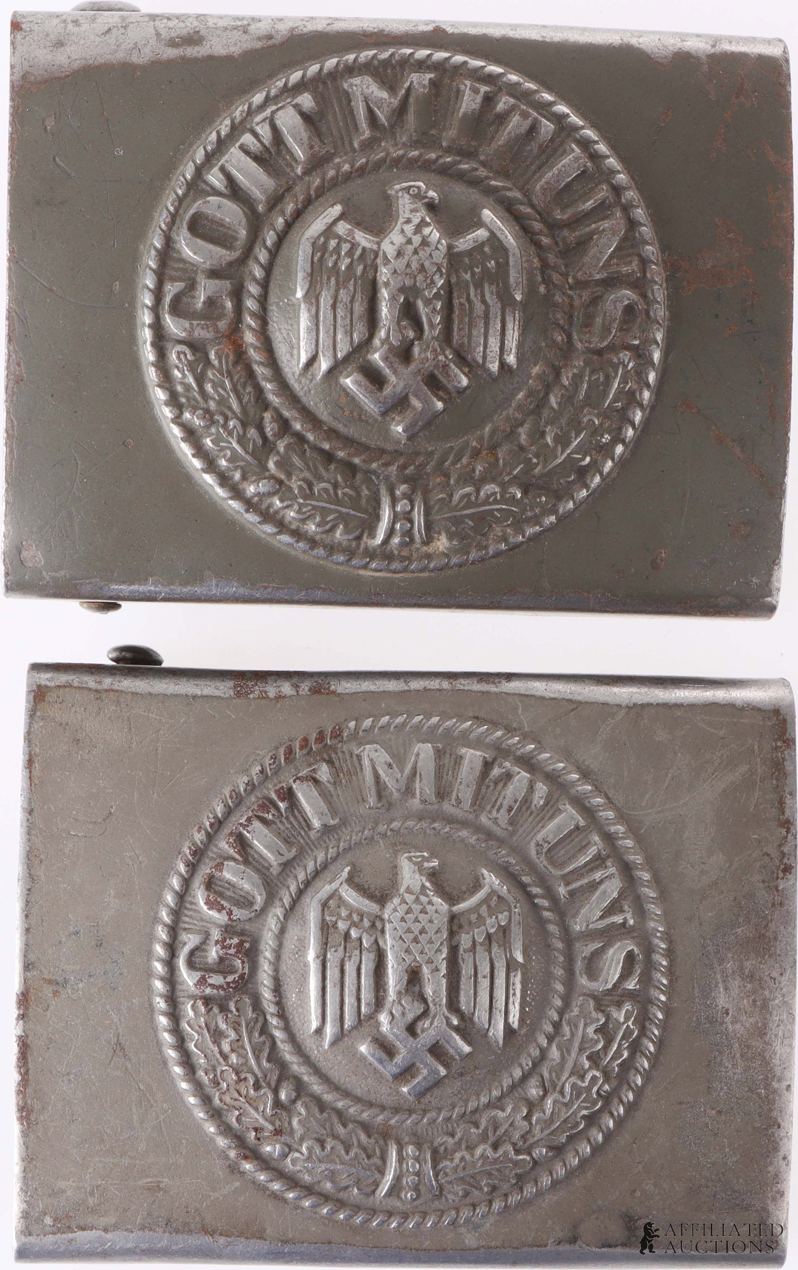WWII German Heer Steel Belt Buckle Lot of 2 (1 of 4)