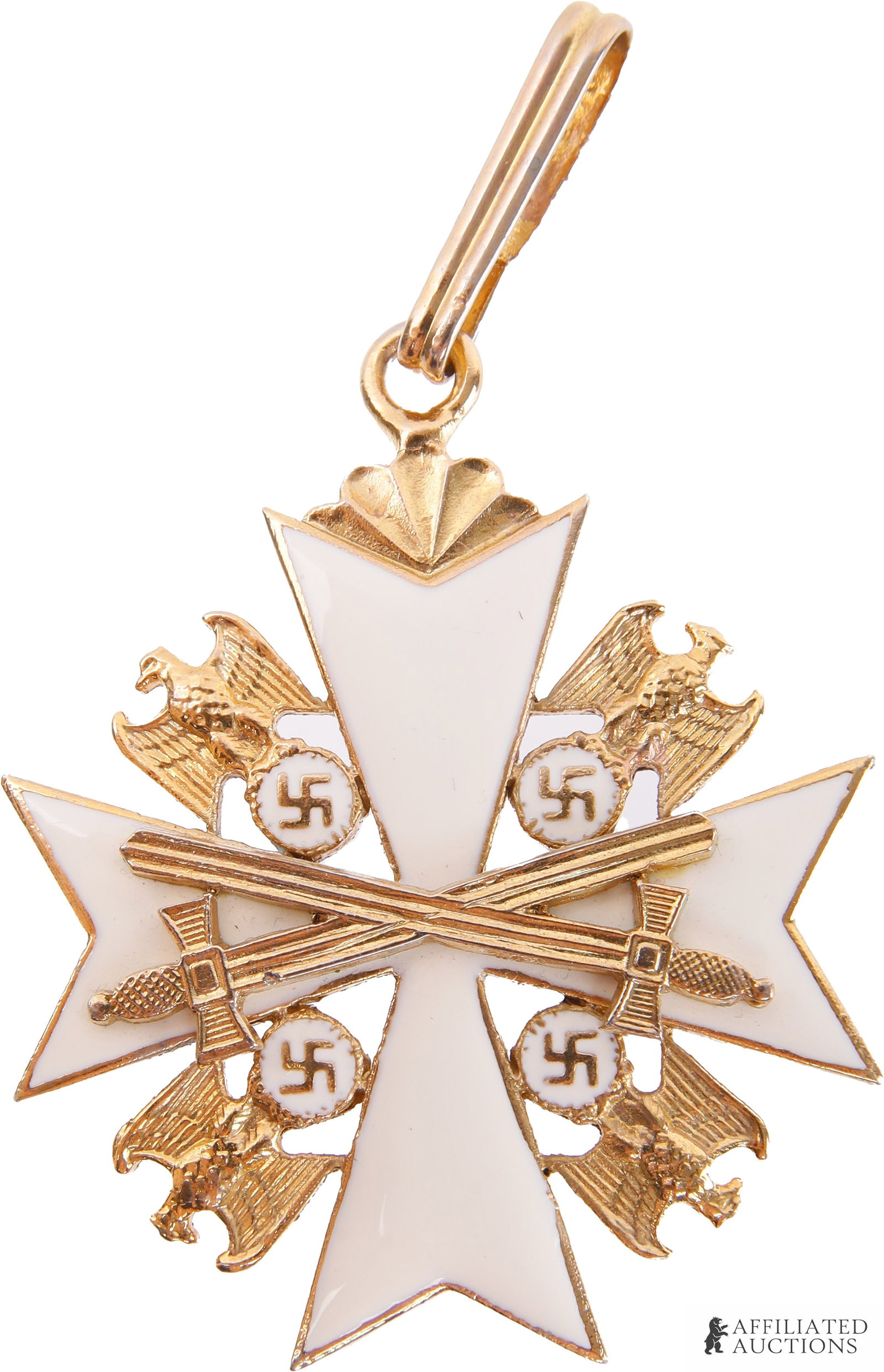 Order of the Golden Eagle Medal Third Reich: German Order of the Golden Eagle medal. Reverse is marked Munchen 9. Measures approximately 2 1/2 inches. Does not include ribbon. Unauthenticated.