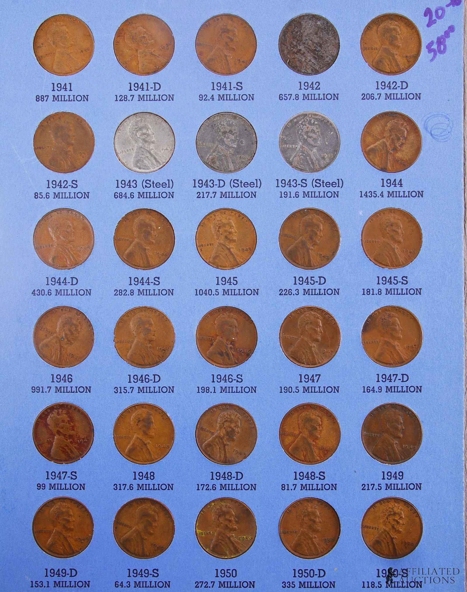 Lincoln Head Cent Completed Collection Folder - 3