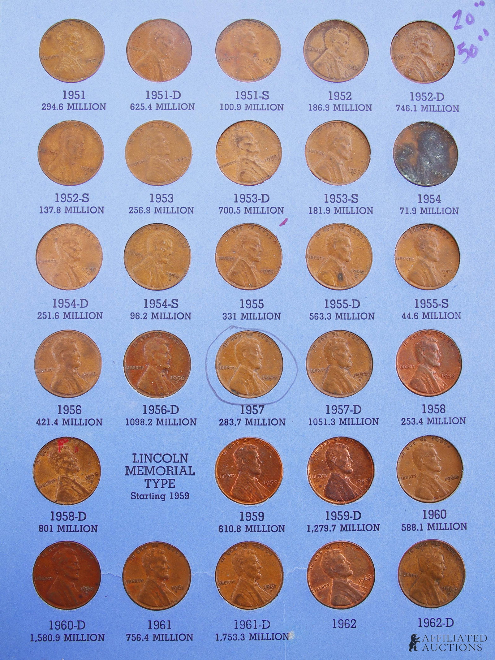 Lincoln Head Cent Completed Collection Folder - 4