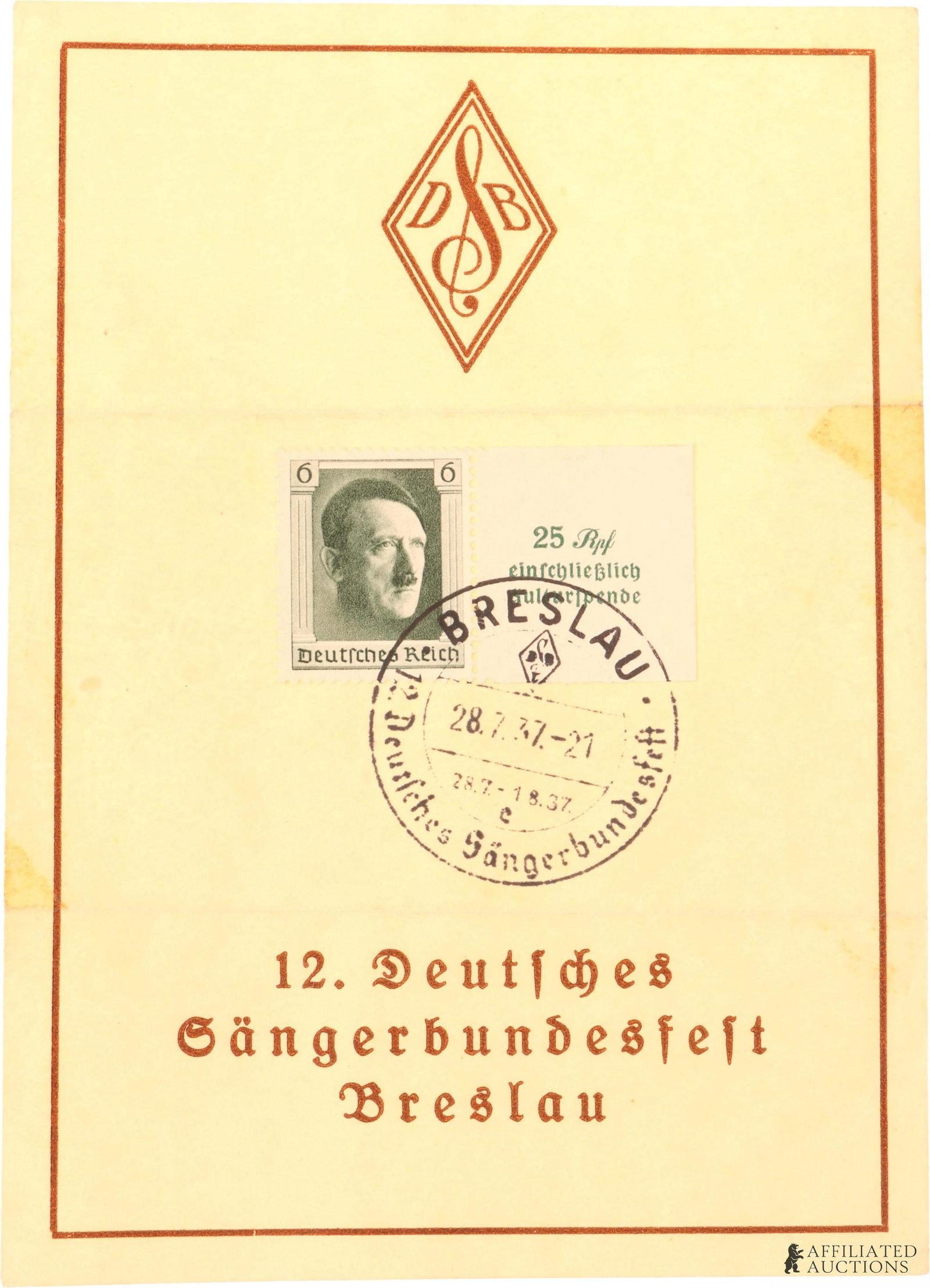 German Singers Festival Commemorative Postcard (1 of 5)