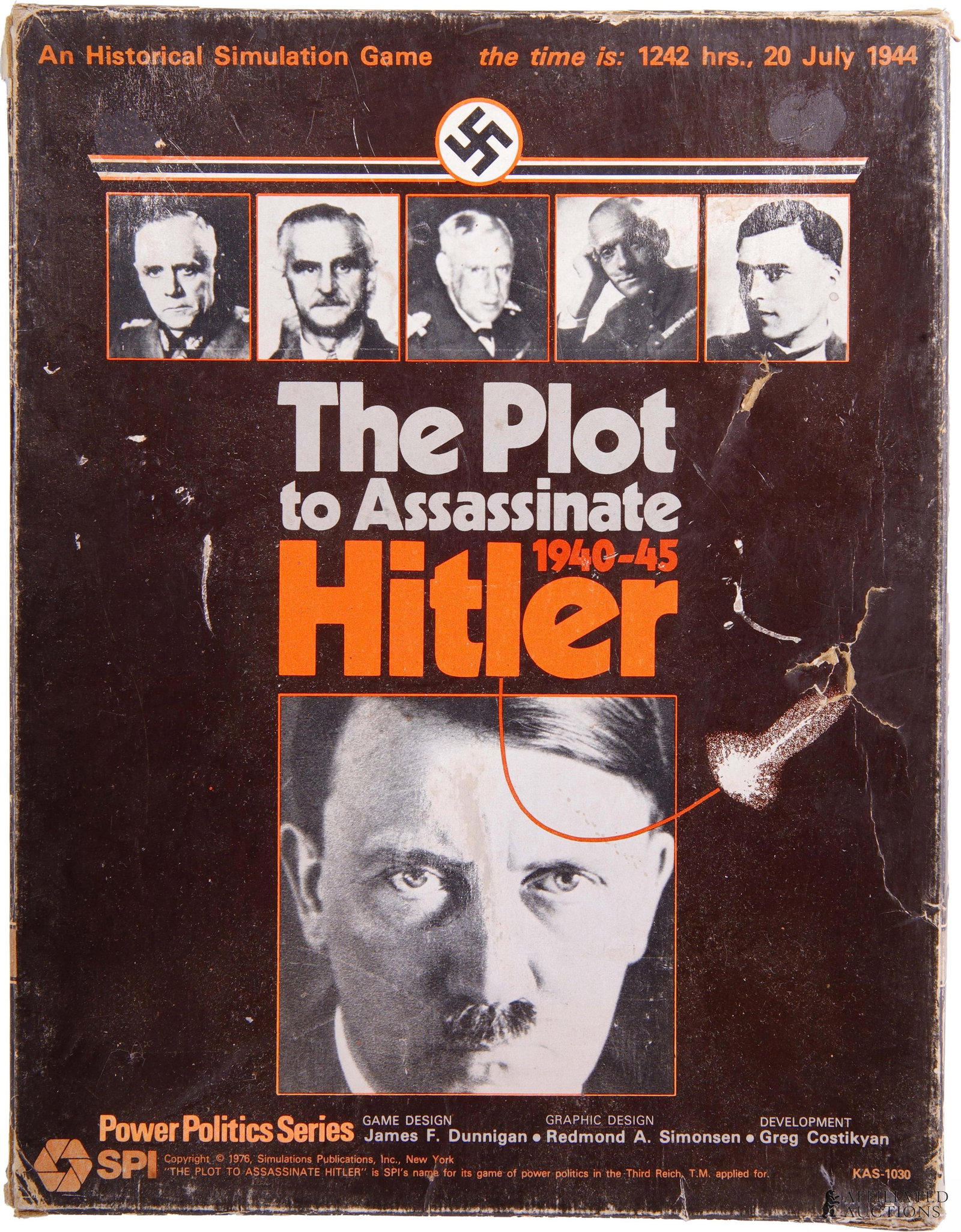 The Plot to Assassinate Hitler 1976 SPI Board Game: Simulations Publications Inc. Power Politics Series war game "The Plot to Assassinate Hitler 1940-1945".