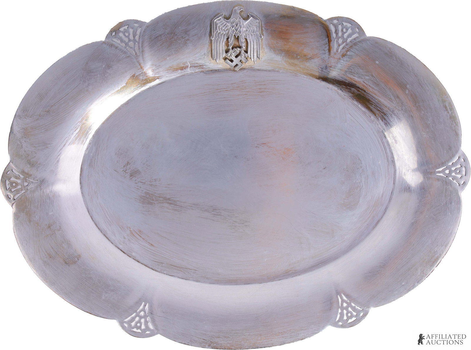 WWII German Third Reich Silver Plated Platter (1 of 4)