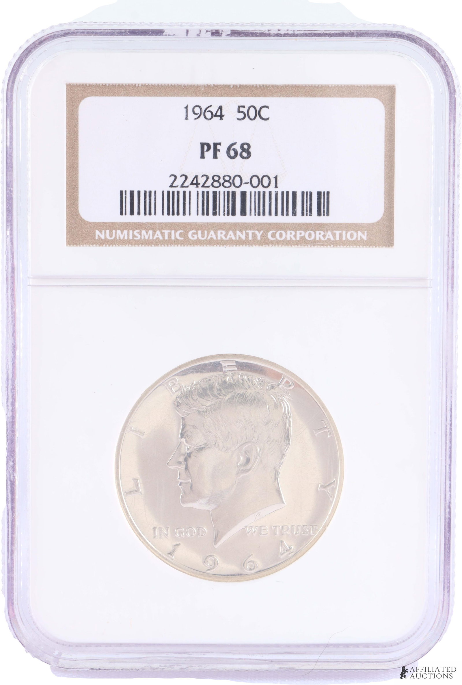 1964 Kennedy Silver Half Dollar Graded PF 68 (1 of 2)