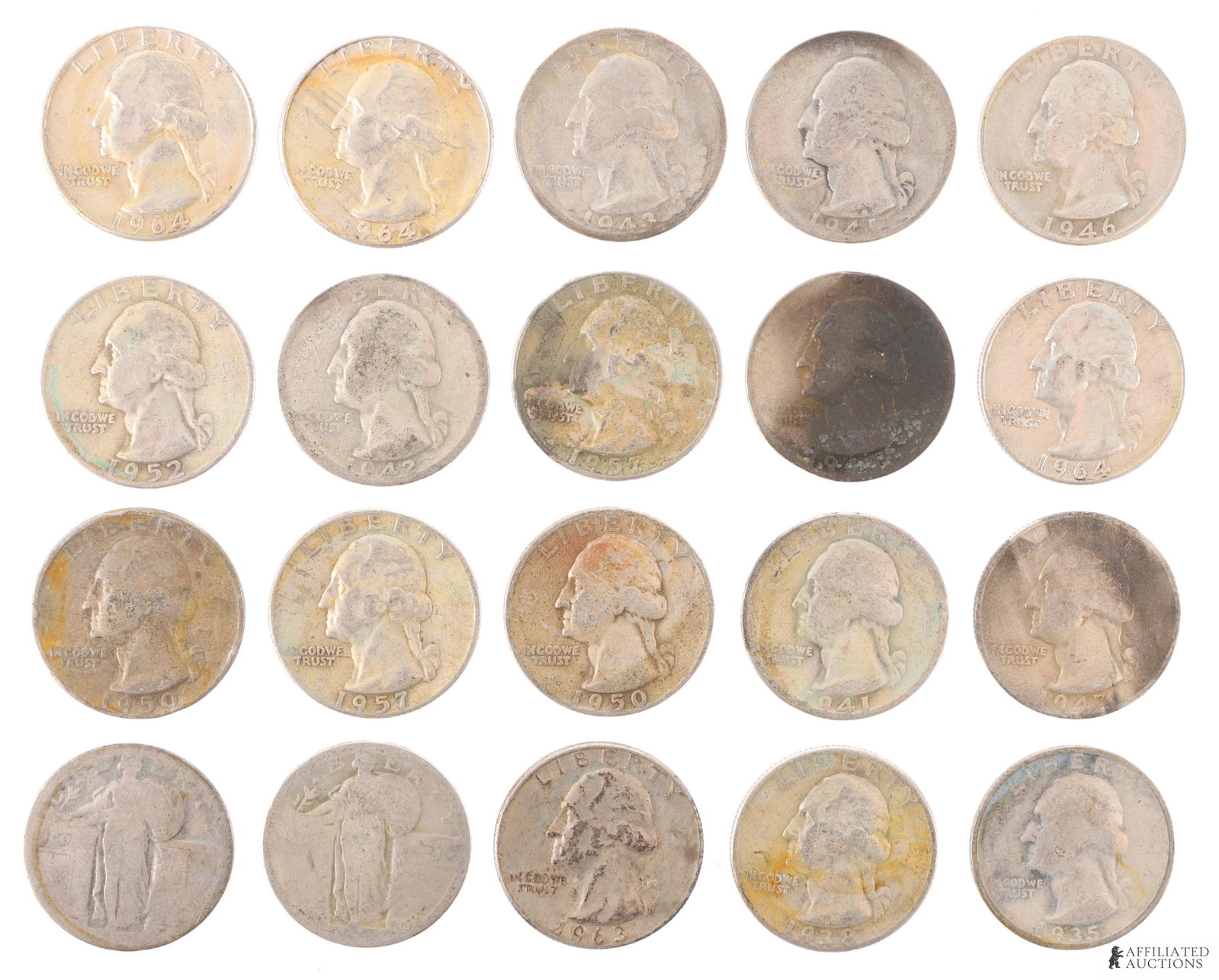 US Constitutional Silver 90% Quarters $5 Face (1 of 2)