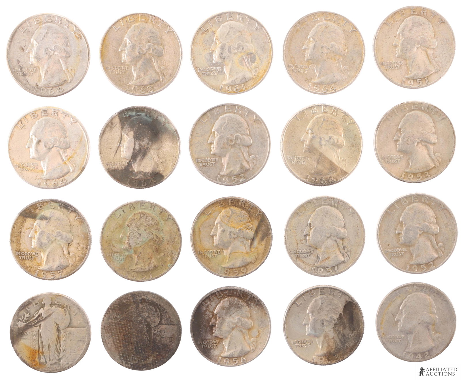 US Constitutional Silver 90% Quarters $5 Face (1 of 2)