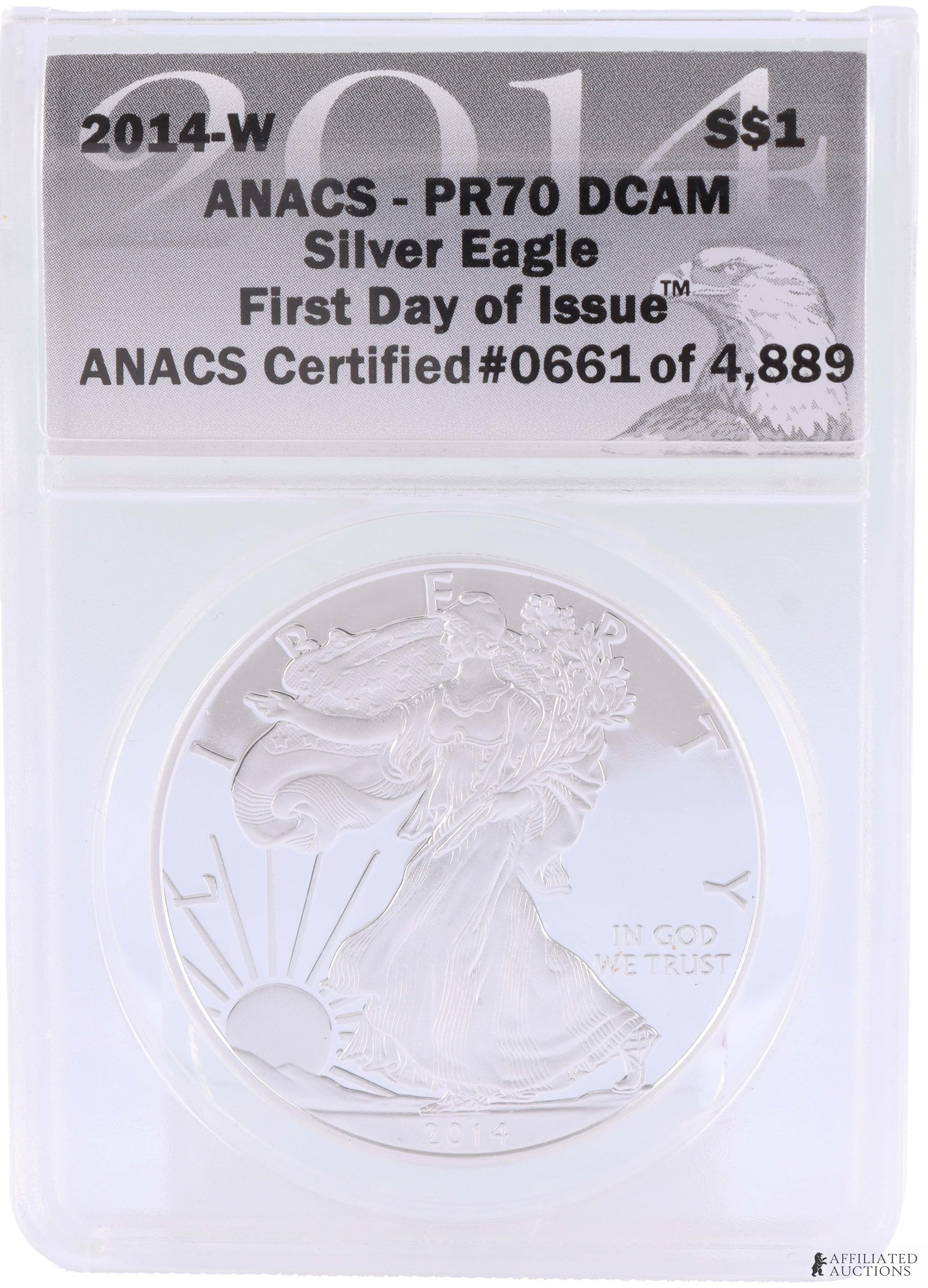 2014-W Silver Eagle Dollar Graded PR70 DCAM (1 of 2)