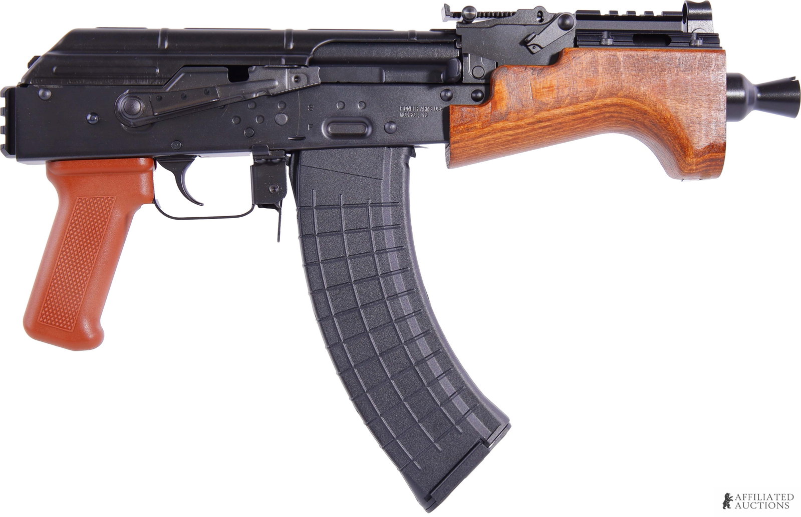 Pioneer Arms Micro Hellpup 7.62x39 AK-47 Pistol: New in box Pioneer Arms Micro Hellpup Classic Pro semi-automatic AK pistol. Rear trunnion Picatinny rail, making this model "brace ready". Includes two (2) 30rd magazines. FFL required for transfer. |