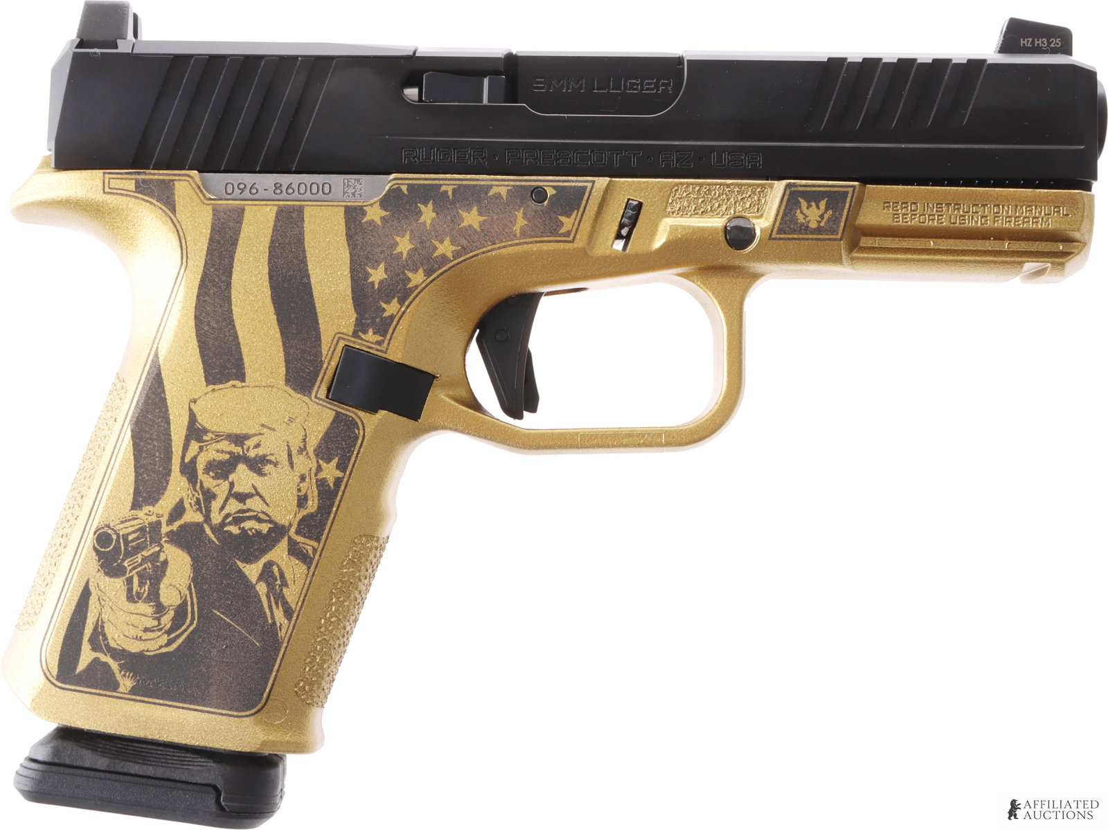 Ruger RXM "Don Wick" 9mm Pistol: New in case Ruger RXM MOS optic ready semi-automatic pistol with Cerakote "Don Wick" finish. Includes two (2) 15rd magazines. FFL required for transfer. | Caliber: 9mm Luger | Serial Number: 096-86000