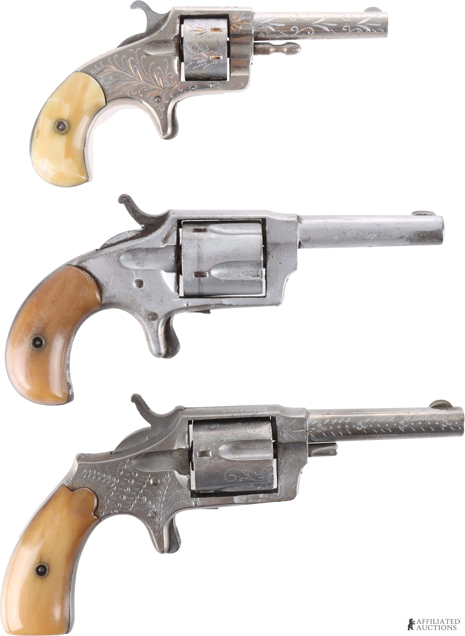 Hopkins & Allen Antique Spur Revolvers Lot of 3 (1 of 11)