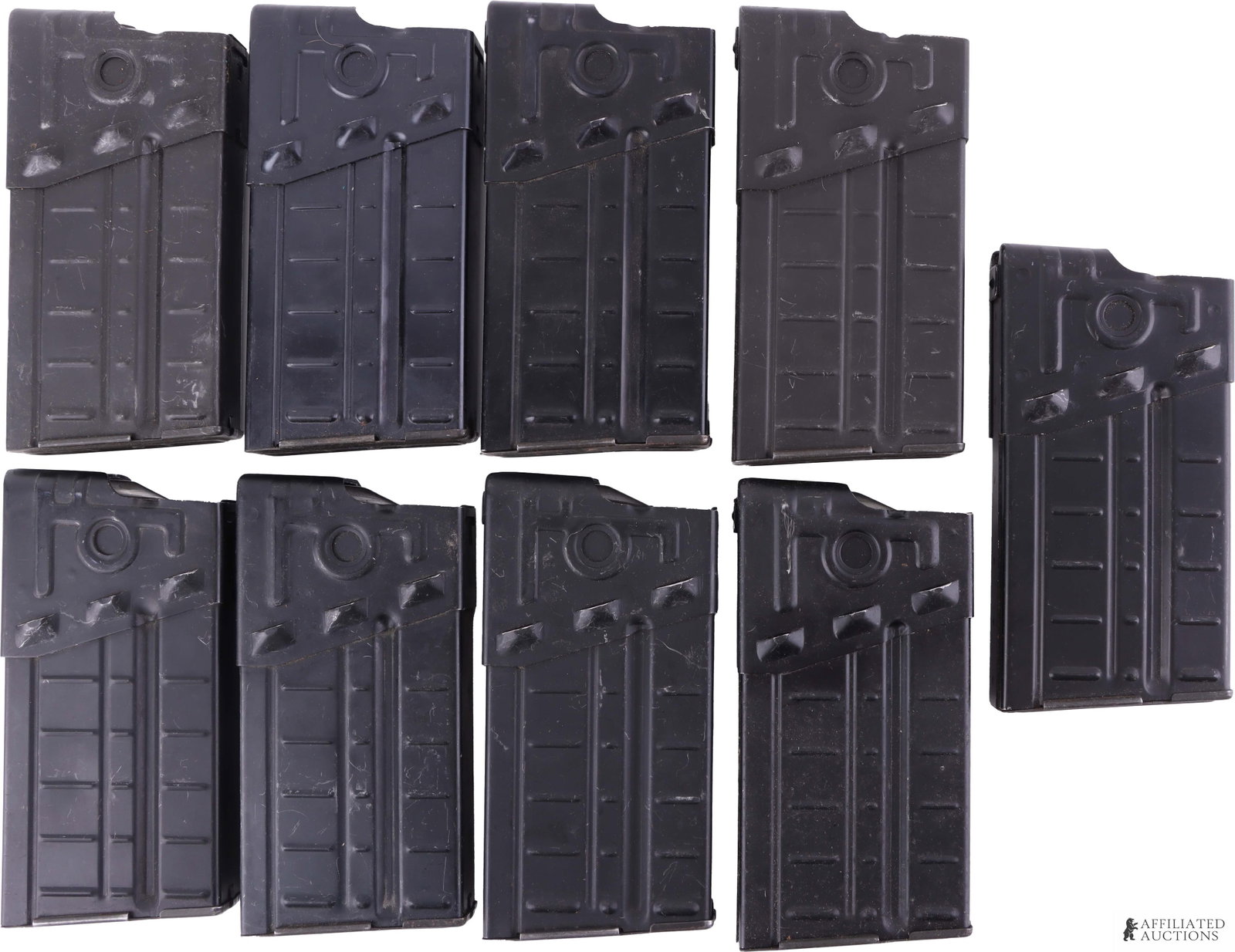 Heckler & Koch HK G3 7.62x51 20rd Magazine 9 Pcs: Lot of nine (9) factory 20-round magazines for the HK G3 rifle, cal. 7.62x51. Mostly dated 1960s, some '70s & '80s, some Bundeswehr marked.