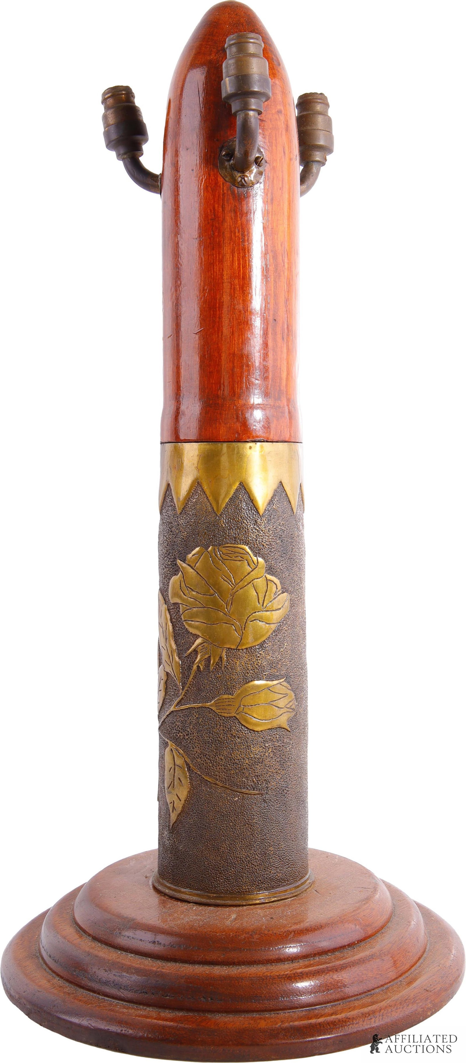 WWI Trench Art Lamp 3" Mark II Artillery Shell (1 of 9)