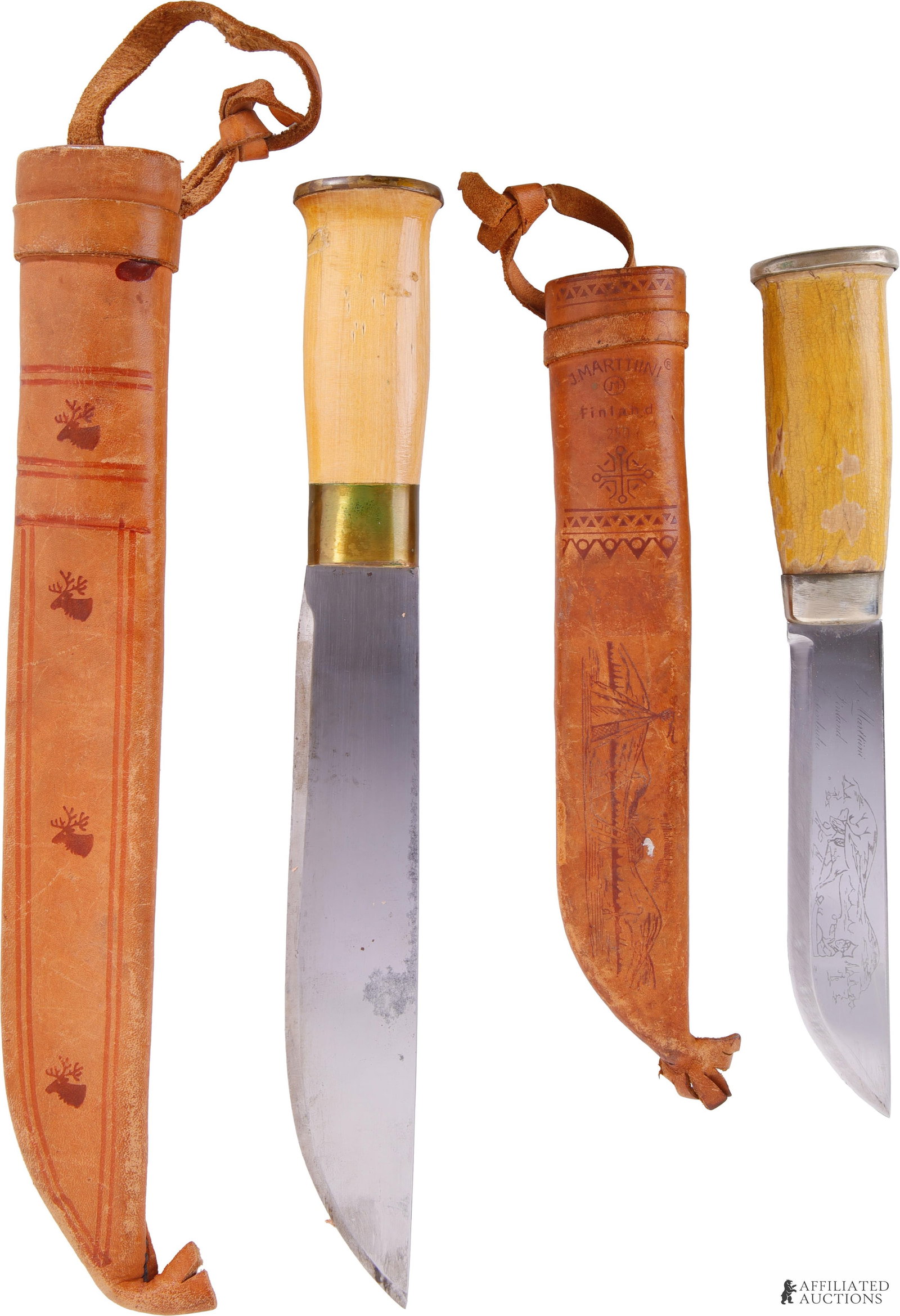Vintage Scandinavian Hunting Knives Lot of 2 (1 of 9)