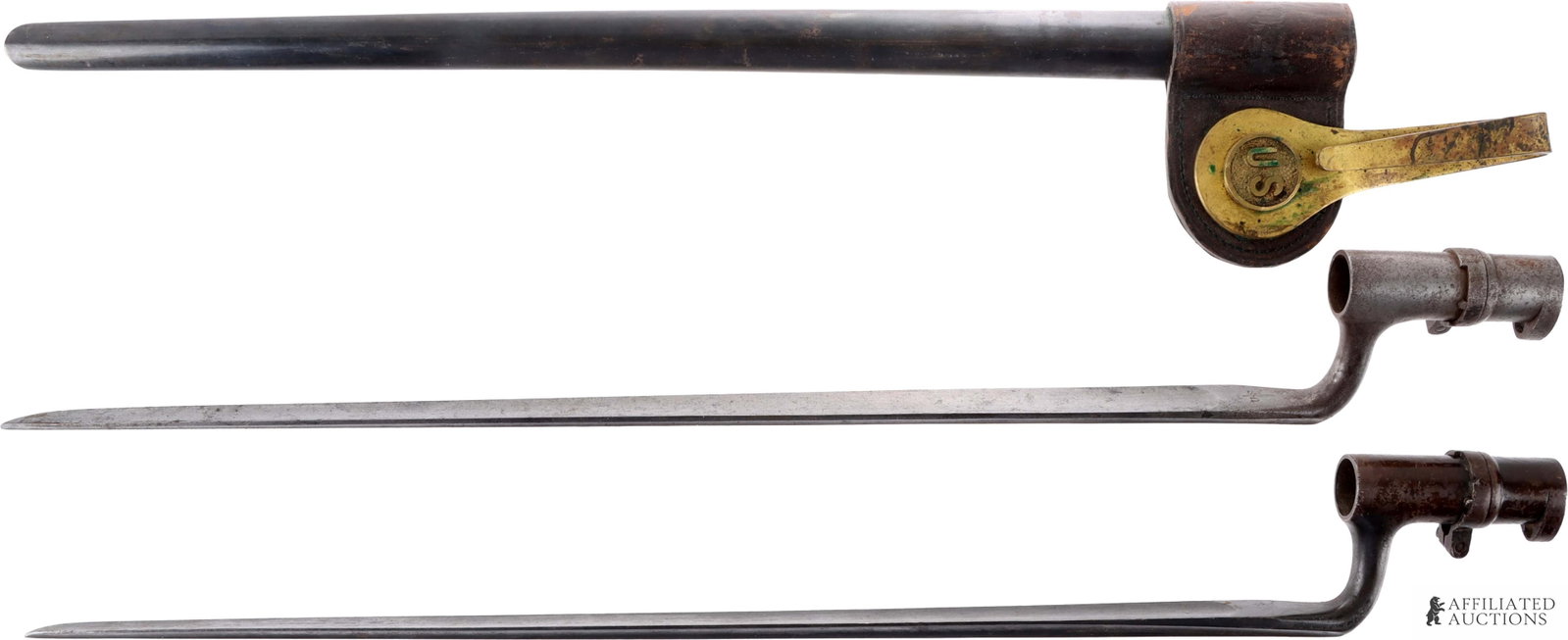 US M1873 Trapdoor Socket Bayonet Lot of 2 (1 of 3)