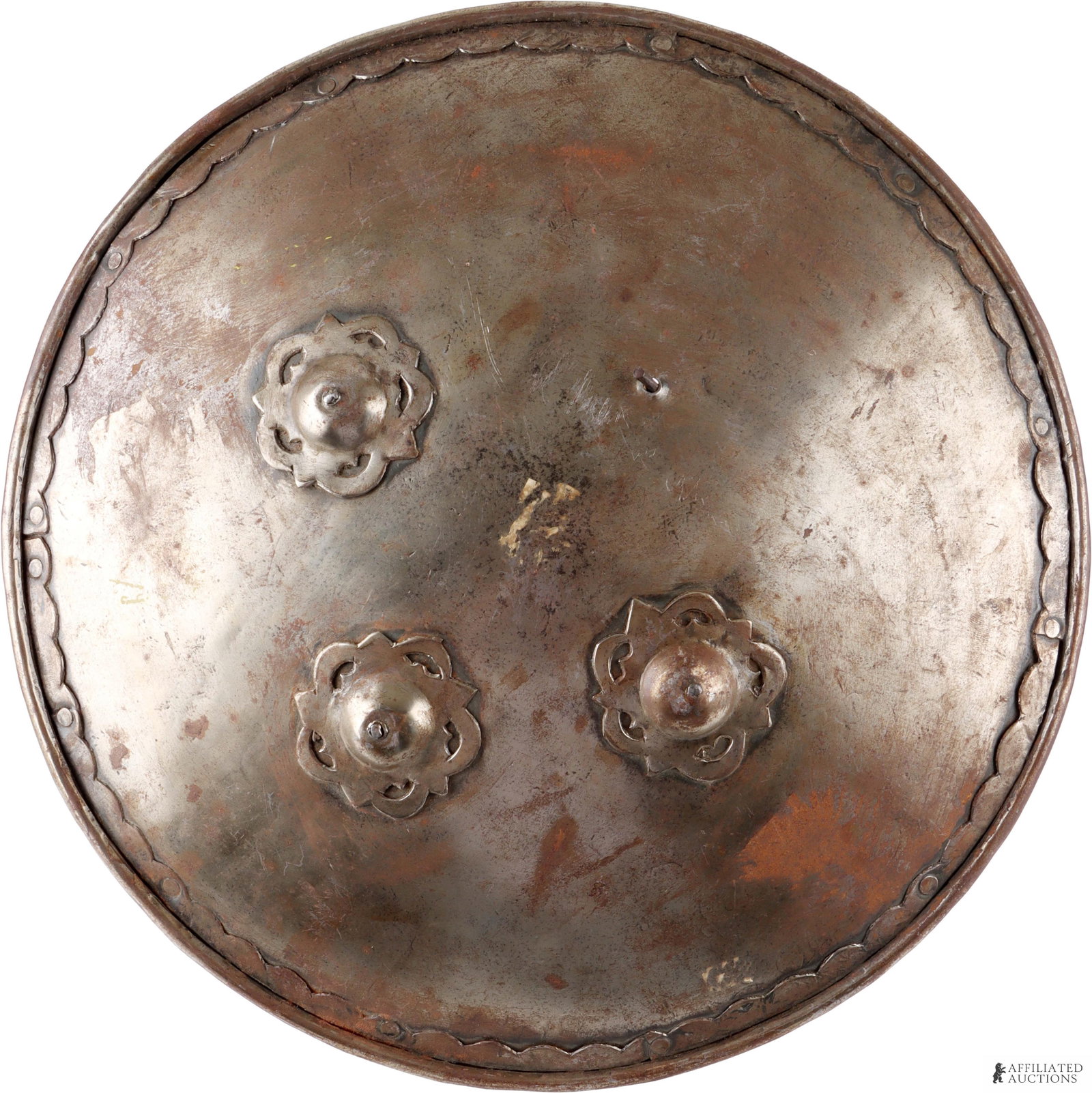 Antique Mughal-Style Dhal Shield Marked India (1 of 10)