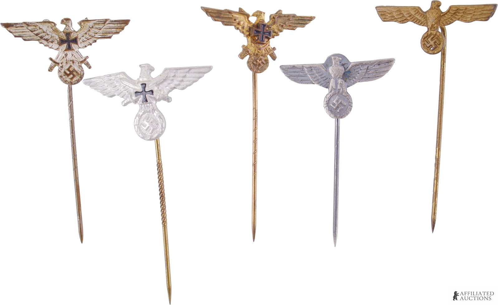 A Selection of WWII German Veteran Eagle Stickpins (1 of 2)