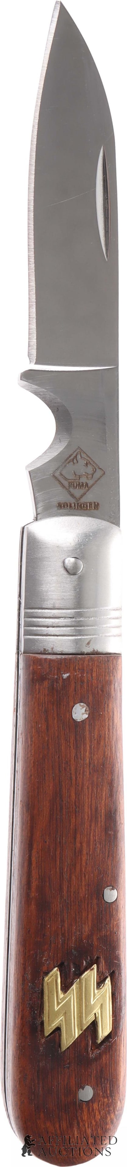 Waffen-SS Siegrunes Pocket Knife WWII German Reich (1 of 6)