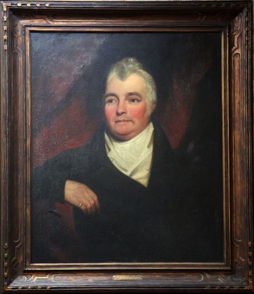 JOHN JACKSON PORTRAIT OF ADM SIR GEORGE BACK: John Jackson (British, 1778-1831) oil on canvas portrait of British Naval Admiral Sir George Back FRS (1796-1878), explorer of the Canadian Arctic, naturalist, and artist. Relined canvas measures 25 b