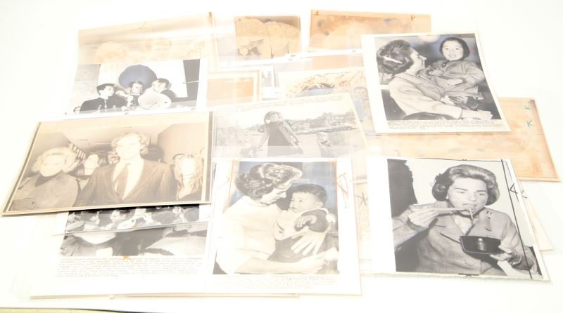 ROBERT AND ETHEL KENNEDY PRESS PHOTO LOT OF 24: 24 press photos of Robert F. Kennedy, wife Ethel Kennedy and family. Some early photos of RFK, a few of the children, memorial photos and some of Ethel's trip to Japan (1962). All in very good conditi