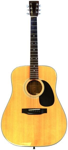 VINTAGE SIGMA DM-S4 ACOUSTIC GUITAR: Model number DM-S4, dreadnought size, mahogany back and side, spruce top, rosewood fret-board and bridge. Serial number 36010, leading us to believe early to mid 1970's, knowing that Sigma guitars are