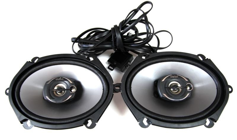 CLARION CAR SPEAKERS SRG5732C 250 WATT PER SPEAKER: Speakers are untested, but silicone appears to be intact. Minor cosmetic wear is present; overall in very good condition.