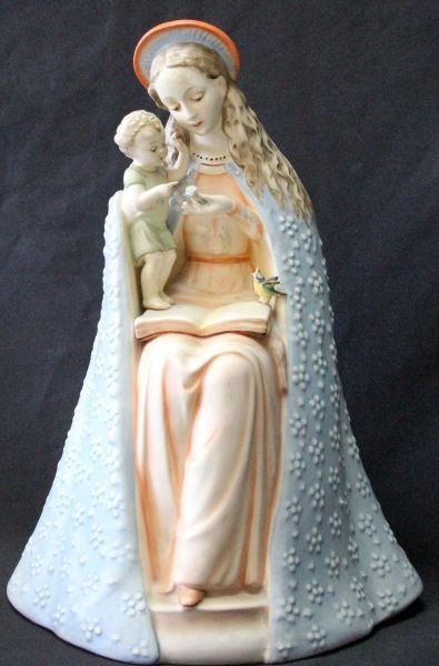GOEBEL HUMMEL FIGURINE FLOWER MADONNA 10: Goebel Hummel "Flower Madonna" figurine (10/3). Stands 12.5 inches tall and 8.75 inches wide. Maker's mark on bottom. Very good condition, no detractions.